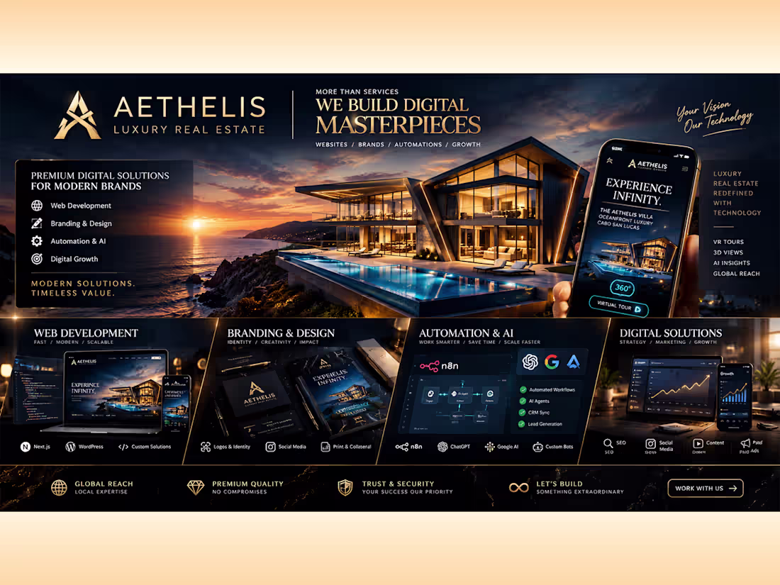 Cover image for Aethelis — Luxury Real Estate Web Platform & 3D Virtual Tour