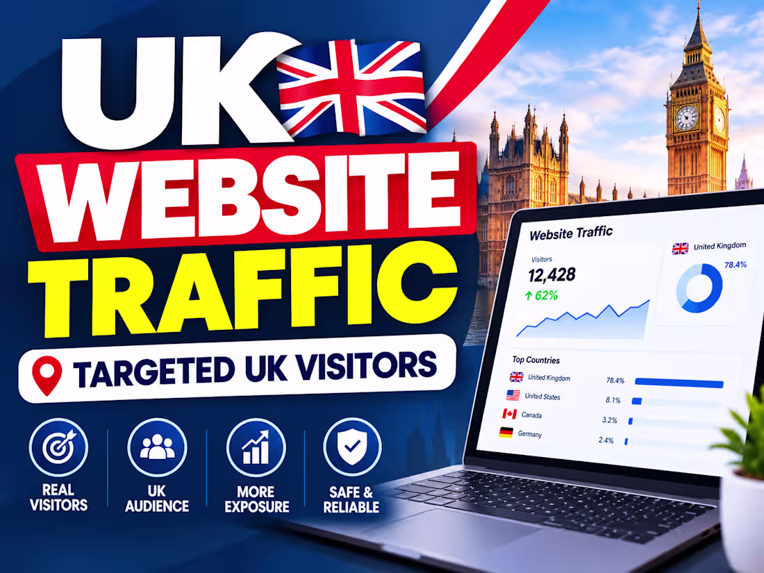 Cover image for  Drive targeted UK website traffic and real UK visitors