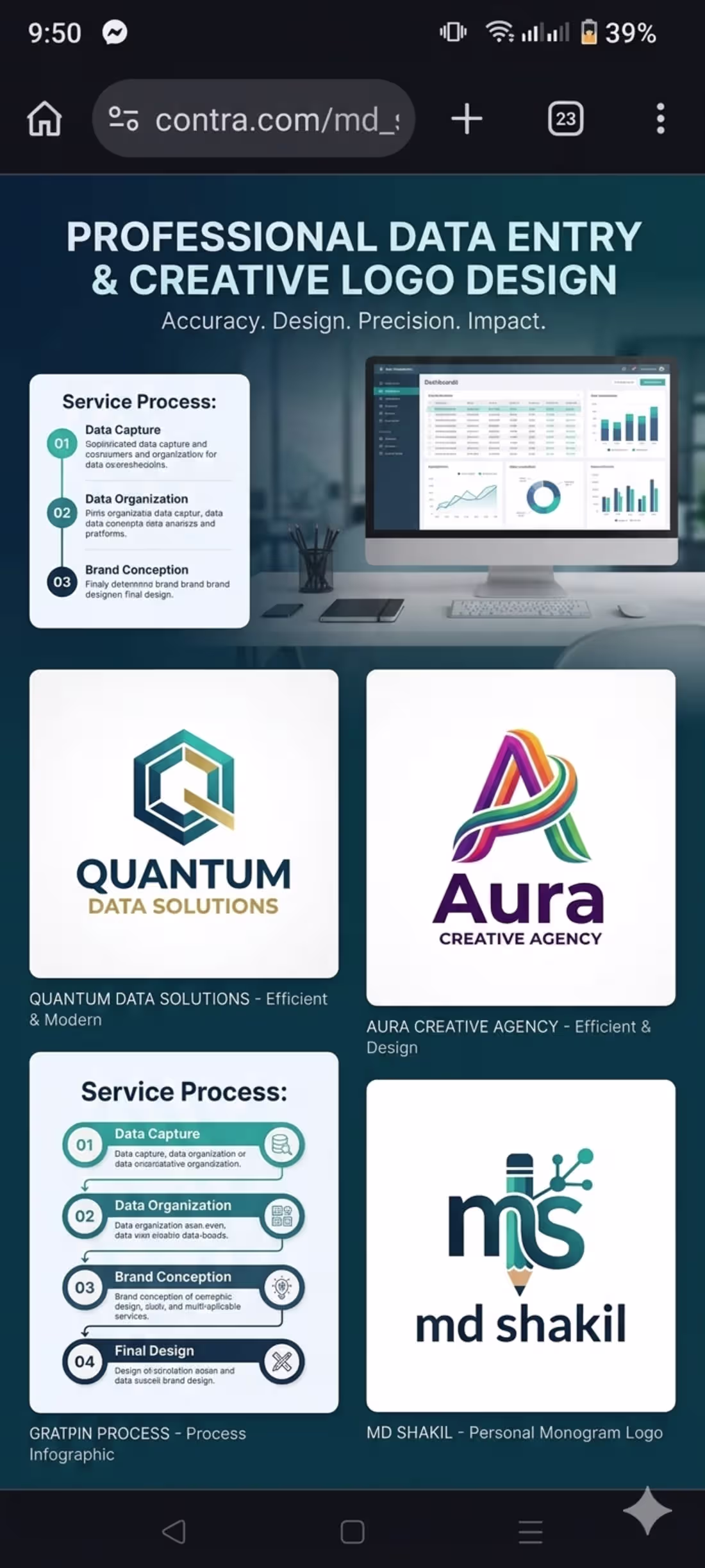 Cover image for Professional Data Entry & Creative Logo Design