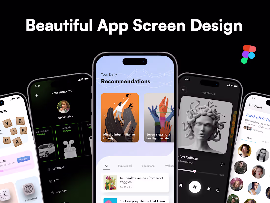 Cover image for  Single App Screen design, app mockup and UI,UX in Figma