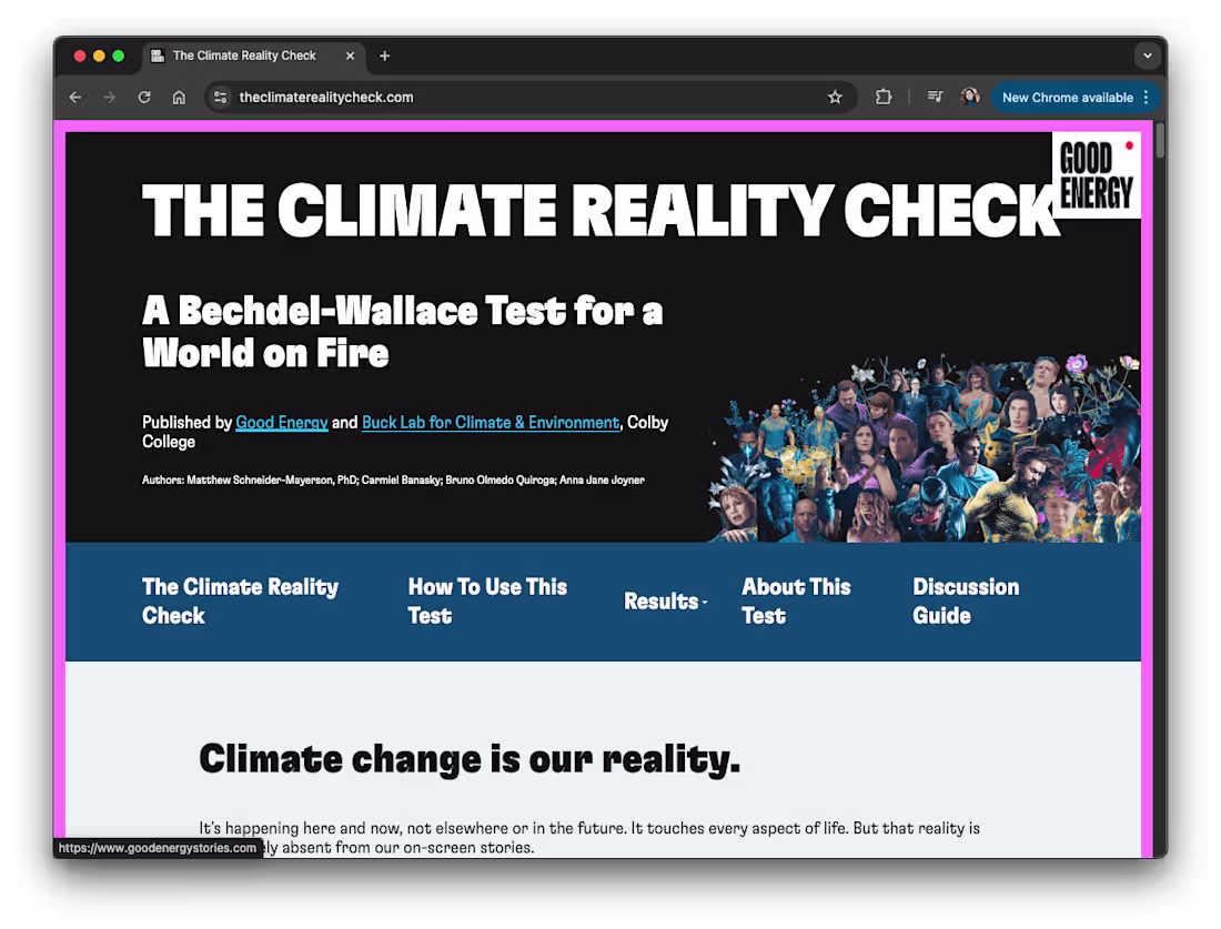 Cover image for Climate Reality Check Microsite