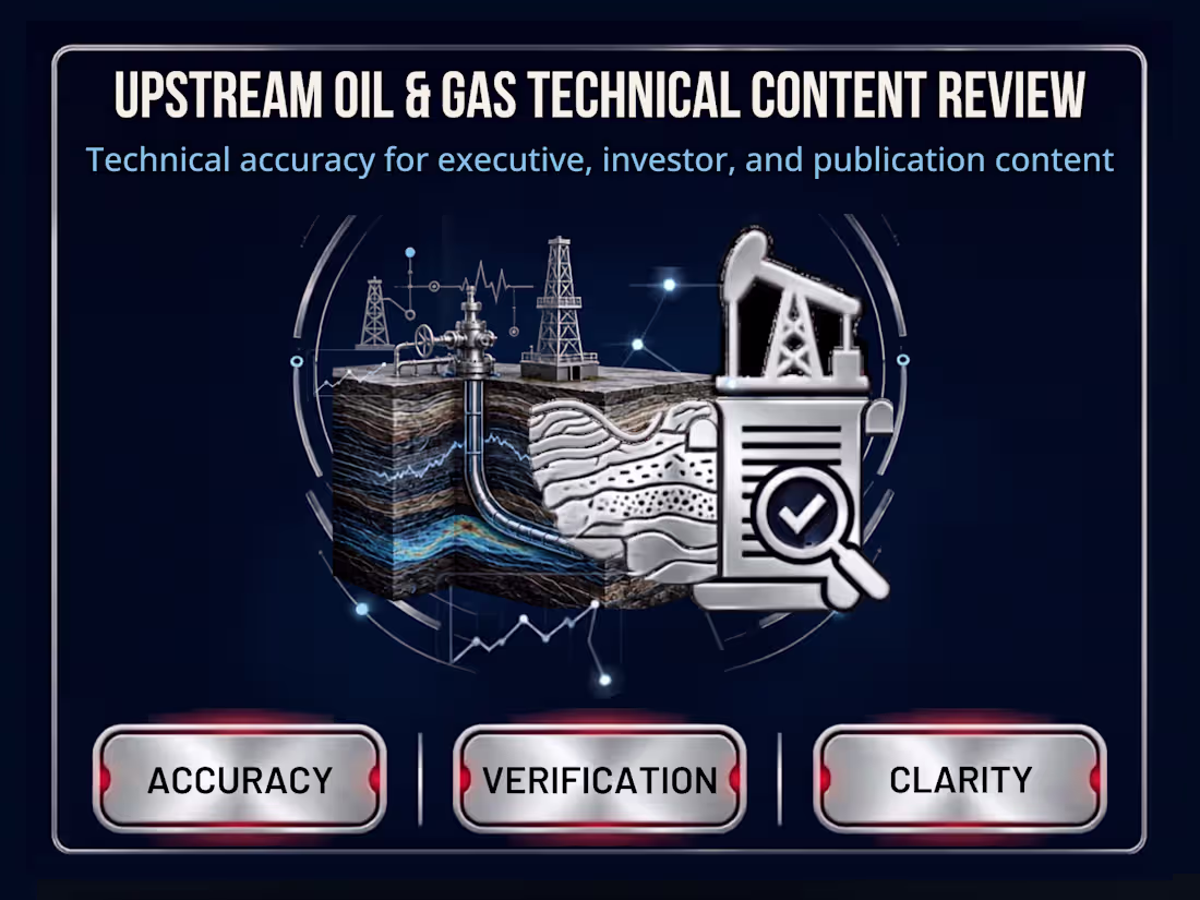 Cover image for Upstream Oil and Gas Technical Content Review