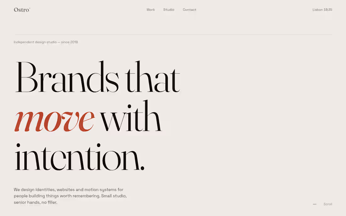 Cover image for Ostro — Independent Design Studio
A