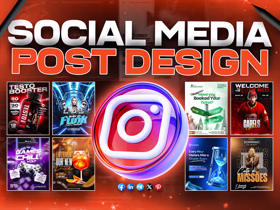 Cover image for Social Media Post & Ad Design for Instagram & Facebook