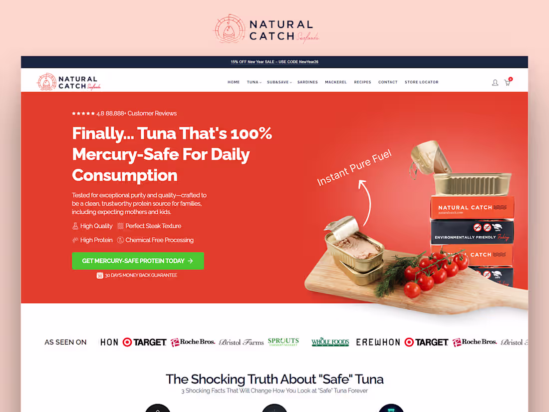 Cover image for Landing Page Conversion Rate Optimization for Natural Catch