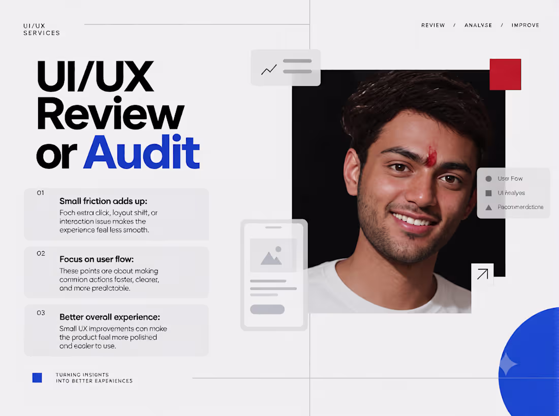 Cover image for UI/UX Review & Audit for Better Experience.