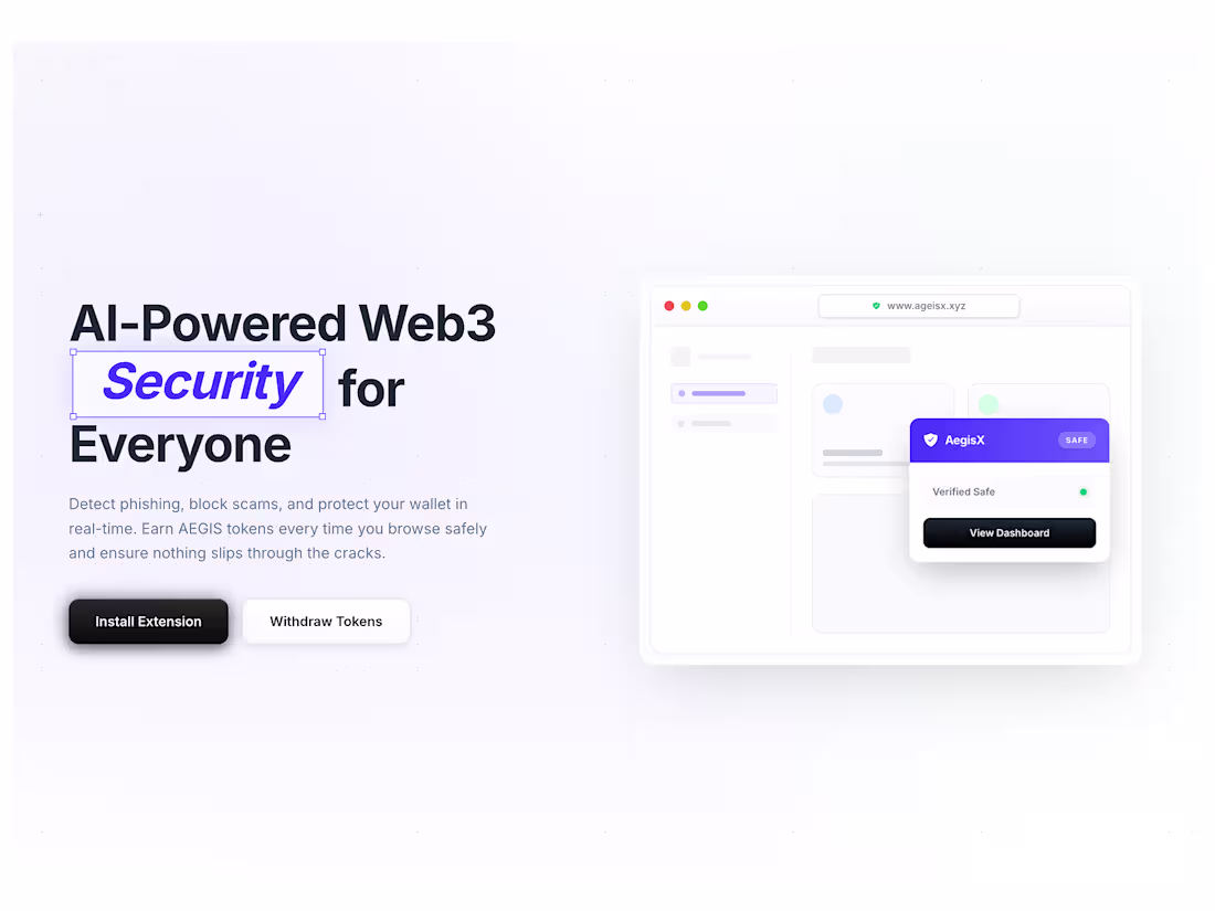 Cover image for AegisX - AI-Powered Web3 Security