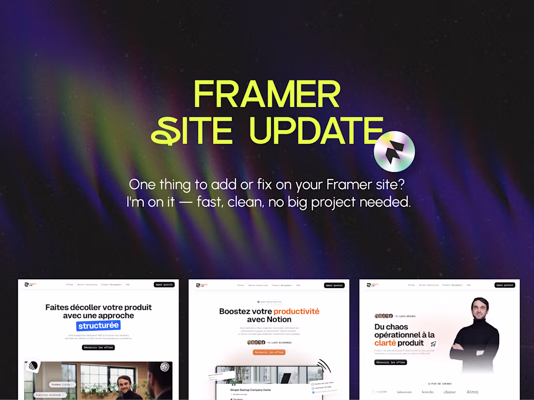 Cover image for Framer Quick Update to existing site