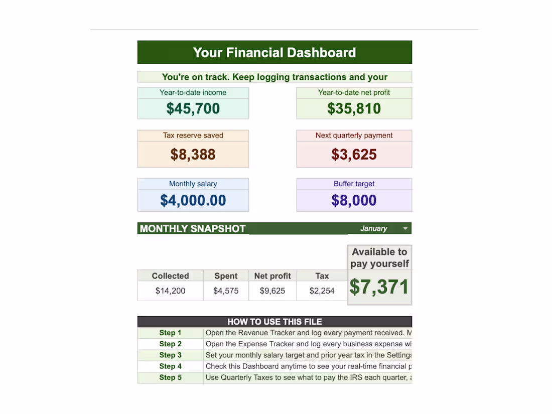 Cover image for Comprehensive Financial System in Google Sheets for Freelancers