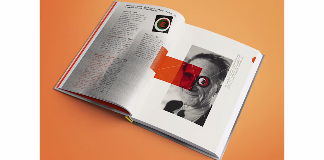 Cover image for Exhibition design - Marcel Duchamp's Rotorelief