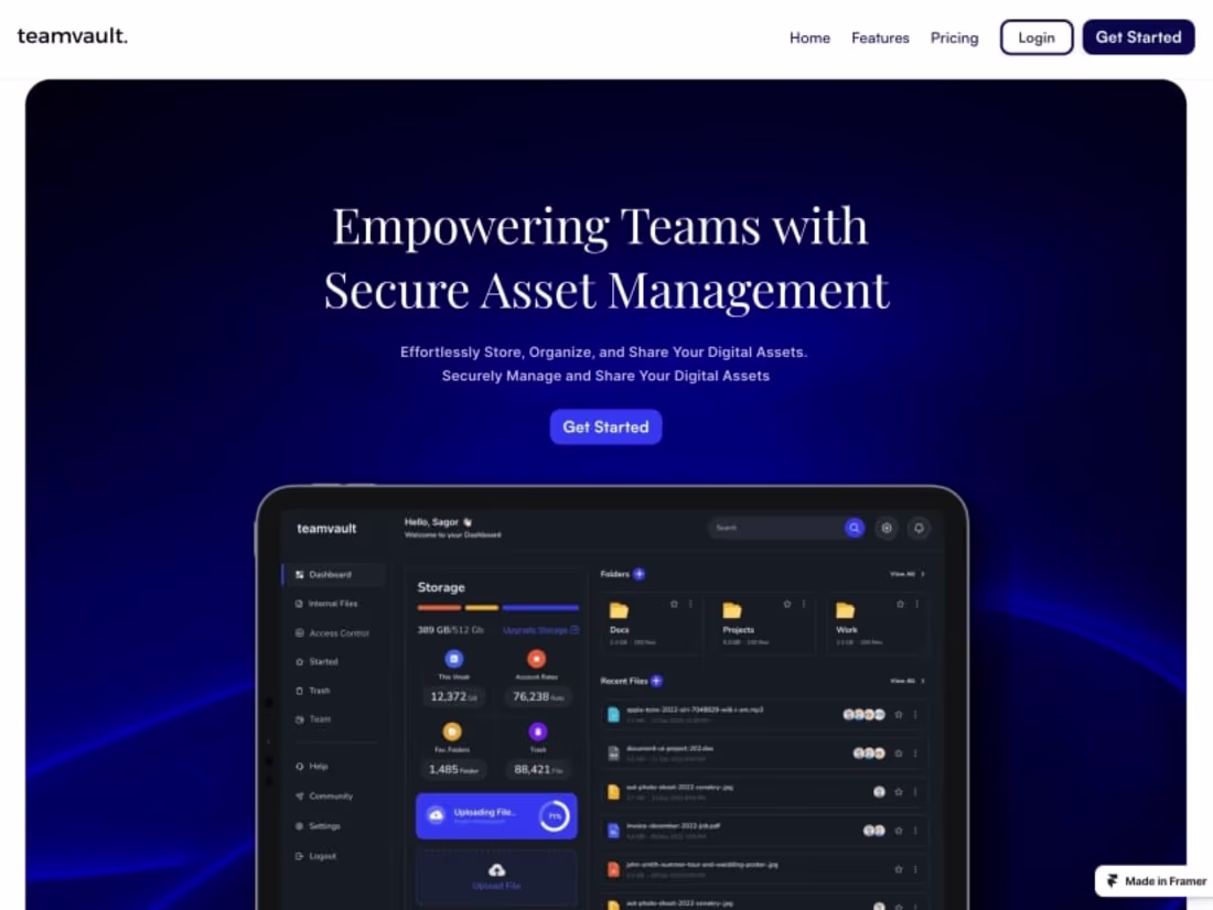 Cover image for Landing page in Framer