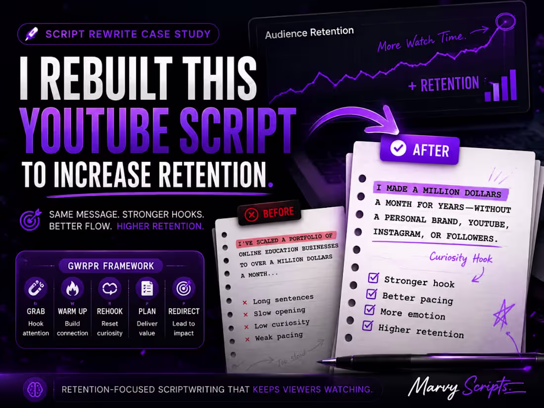 Cover image for YouTube Script Rewrite & Retention