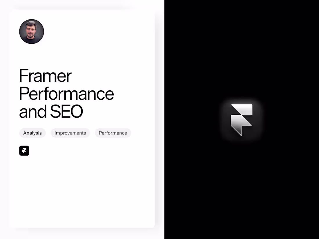 Cover image for Framer Performance & SEO Optimization
