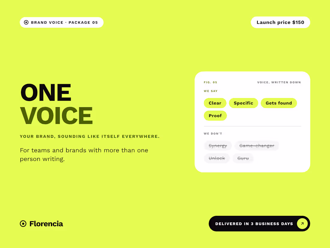 Cover image for One Voice:  Your brand, sounding like itself everywhere