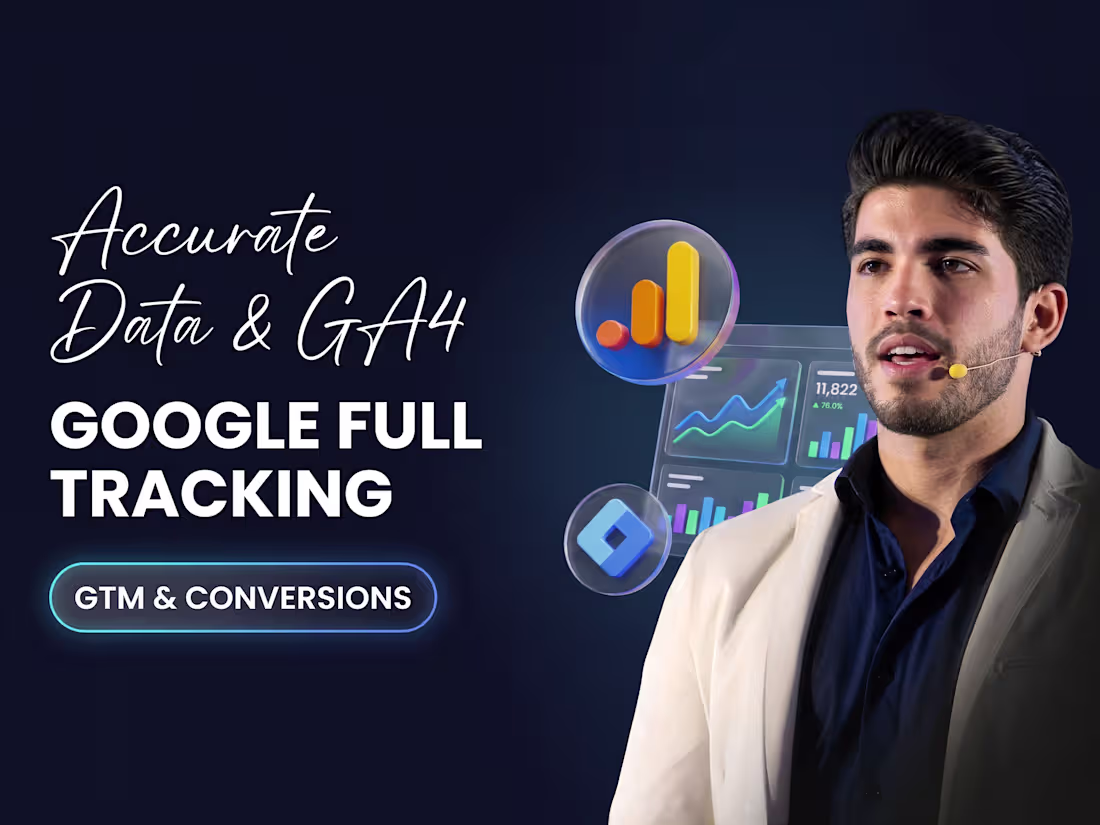 Cover image for Google Analytics 4, GTM, Pixel full setup & Google Ads tracking