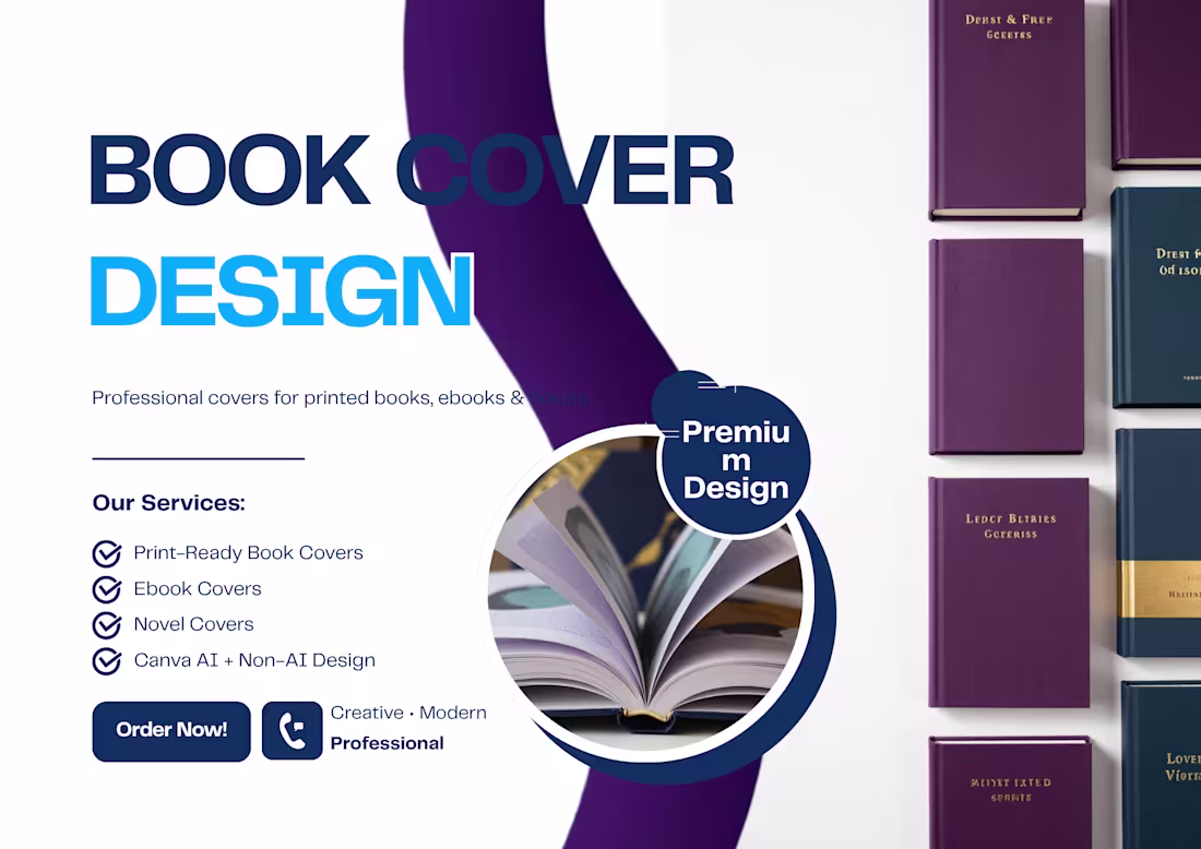 Cover image for Bespoke Book & Novel Cover Design (Canva AI + Typography)