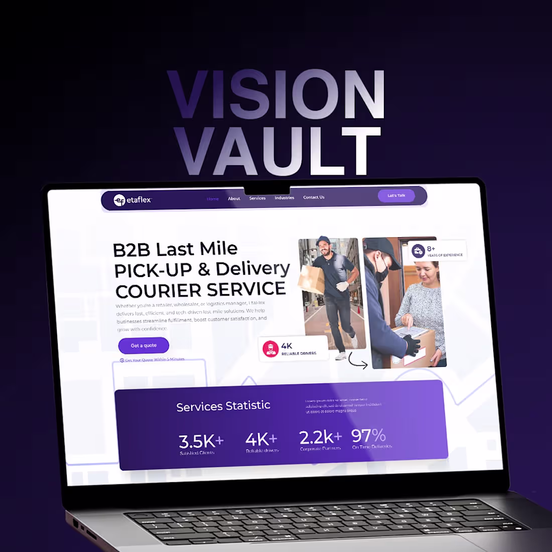 Cover image for Working on a B2B logistics website design focused on clarity...