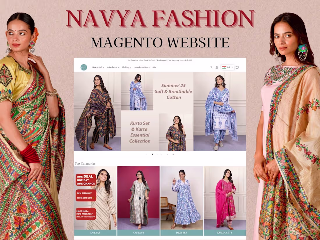 Cover image for Navya's Fashion | Magento Website