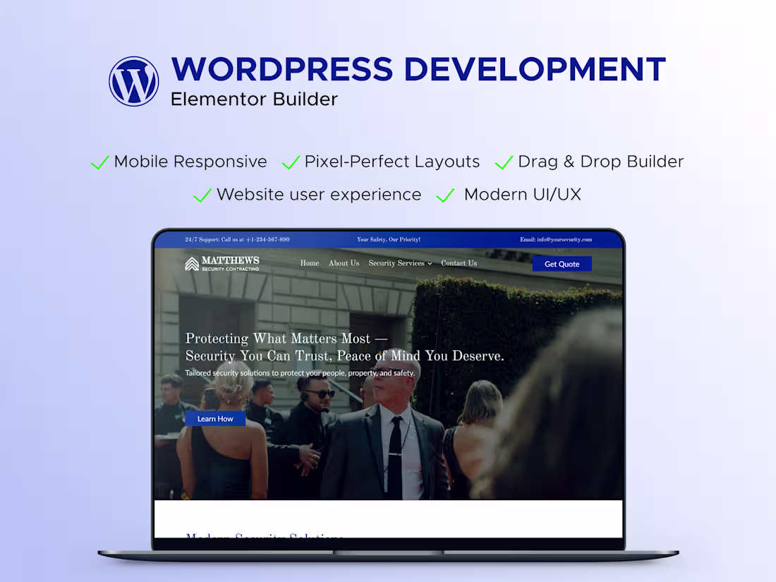 Cover image for Responsive WordPress Website Design & Development