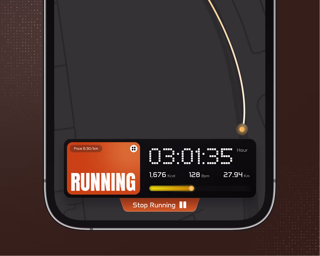 Cover image for An exploration component for a running app. The idea came to...