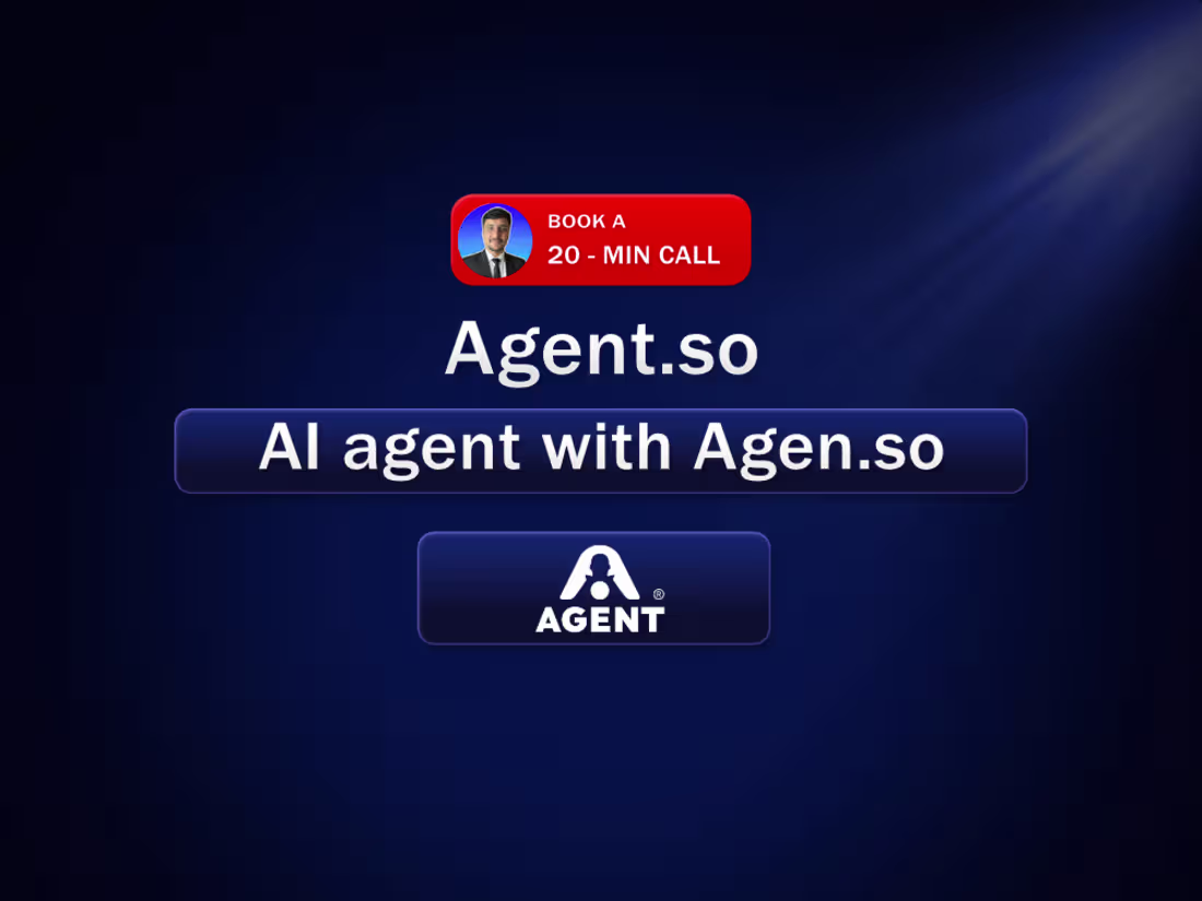 Cover image for Custom AI agents and chatbots developed using Agent.so.