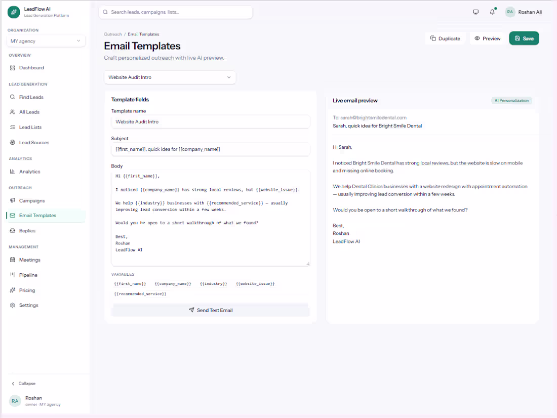 Cover image for LeadFlow AI is a multi-tenant
