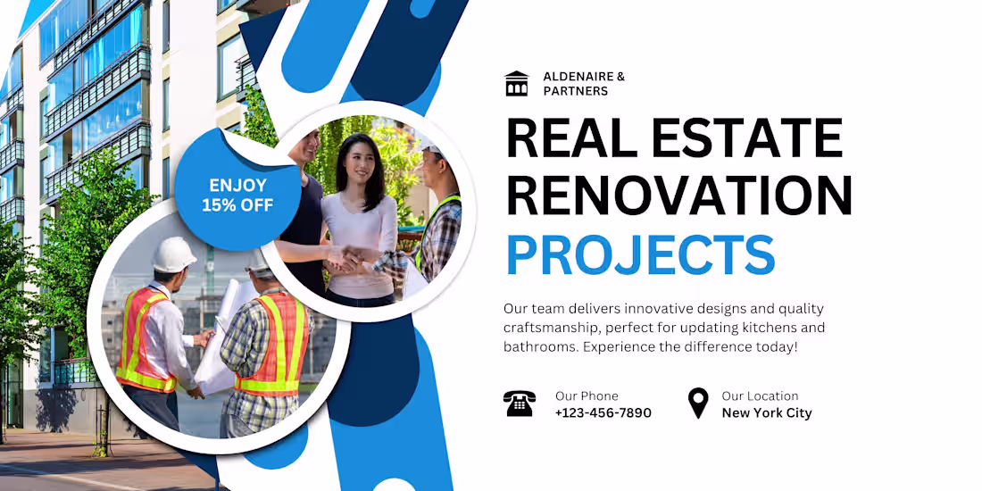 Cover image for Real Estate Renovation Promotional Banner