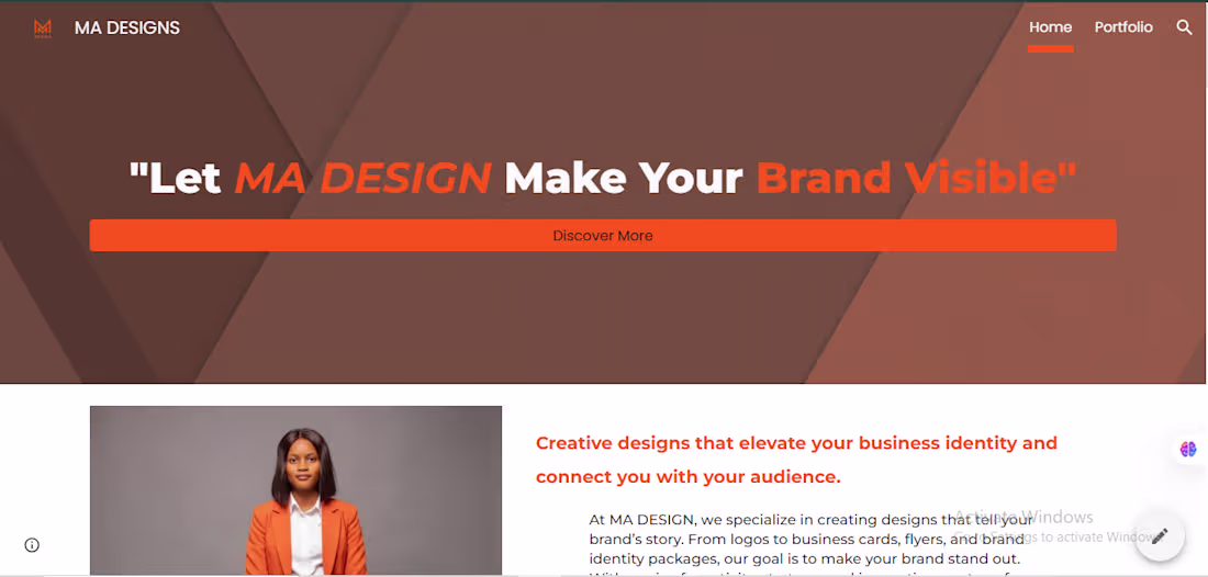 Cover image for Just completed a portfolio design for MA Design a graphics d...