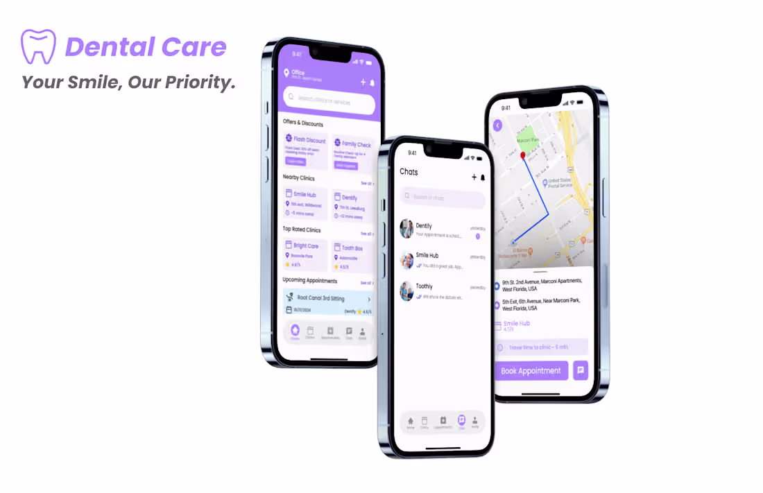 Cover image for Dental Care | Clinic Appointments App