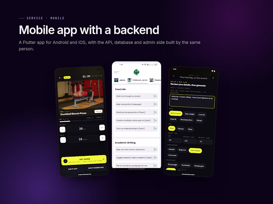 Cover image for Mobile app with include android ,ios with Flutter 
