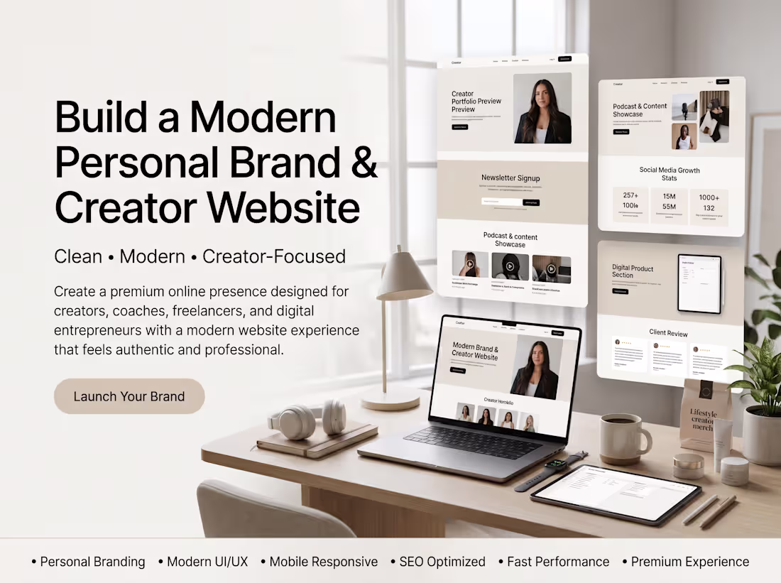 Cover image for Build a Modern Personal Brand & Creator Website