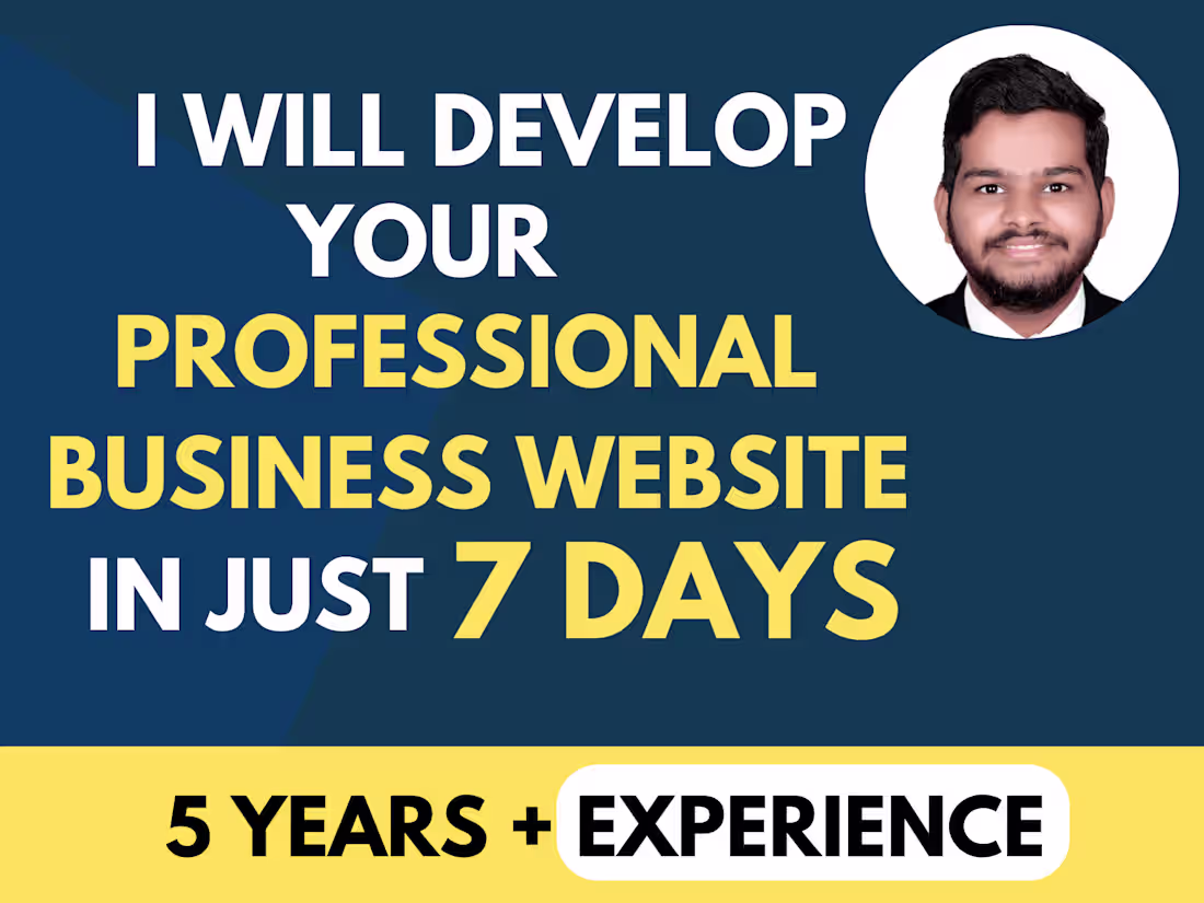 Cover image for I Will Develop Your Professional Business Website