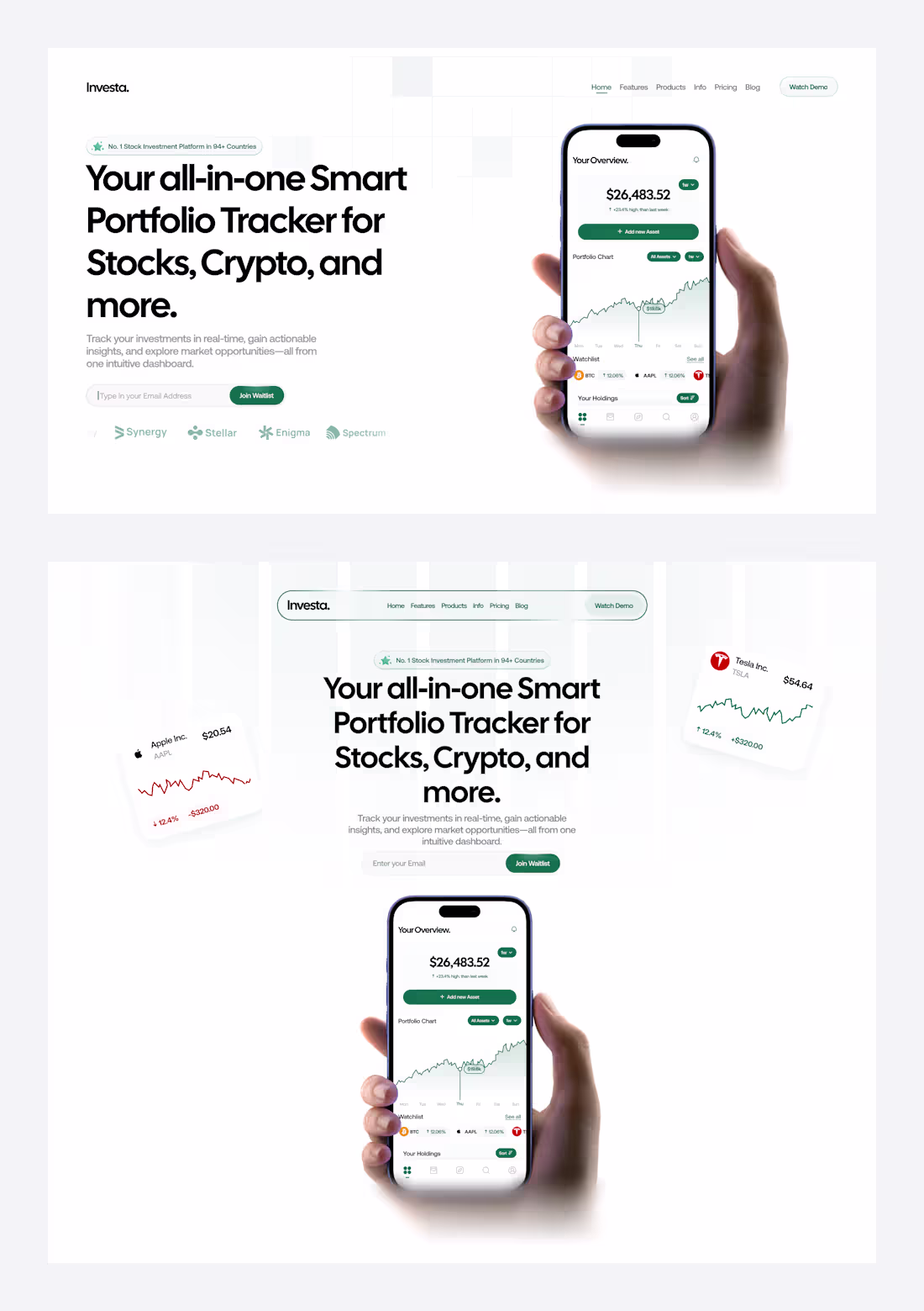 Cover image for Investa – Landing Page Iteration.