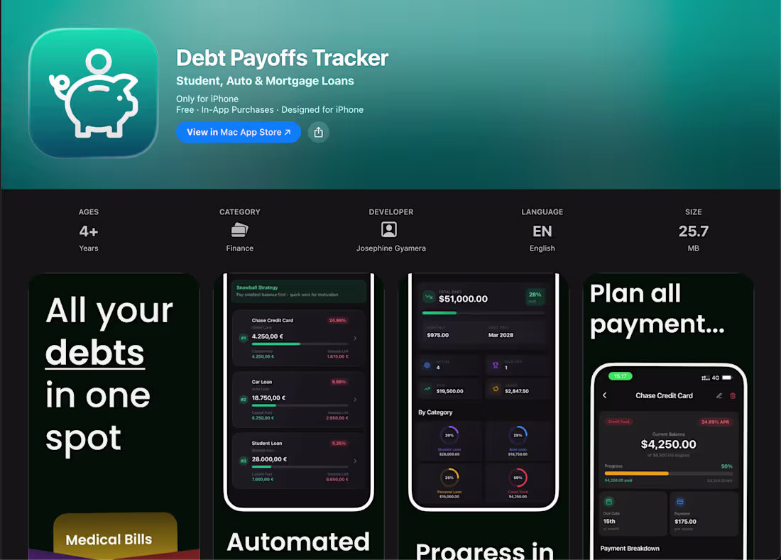 Cover image for Debt Tracker with in built