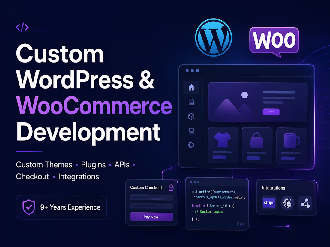 Cover image for Custom WordPress & WooCommerce Development
