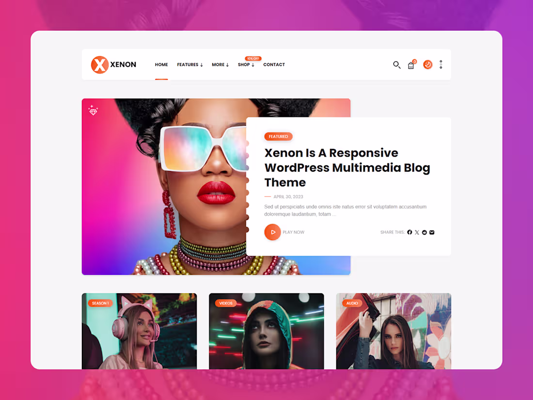 Cover image for Xenon WordPress Theme Development