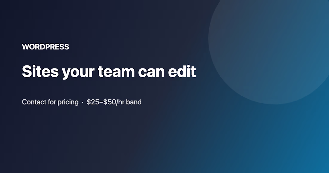 Cover image for WordPress site your team can edit