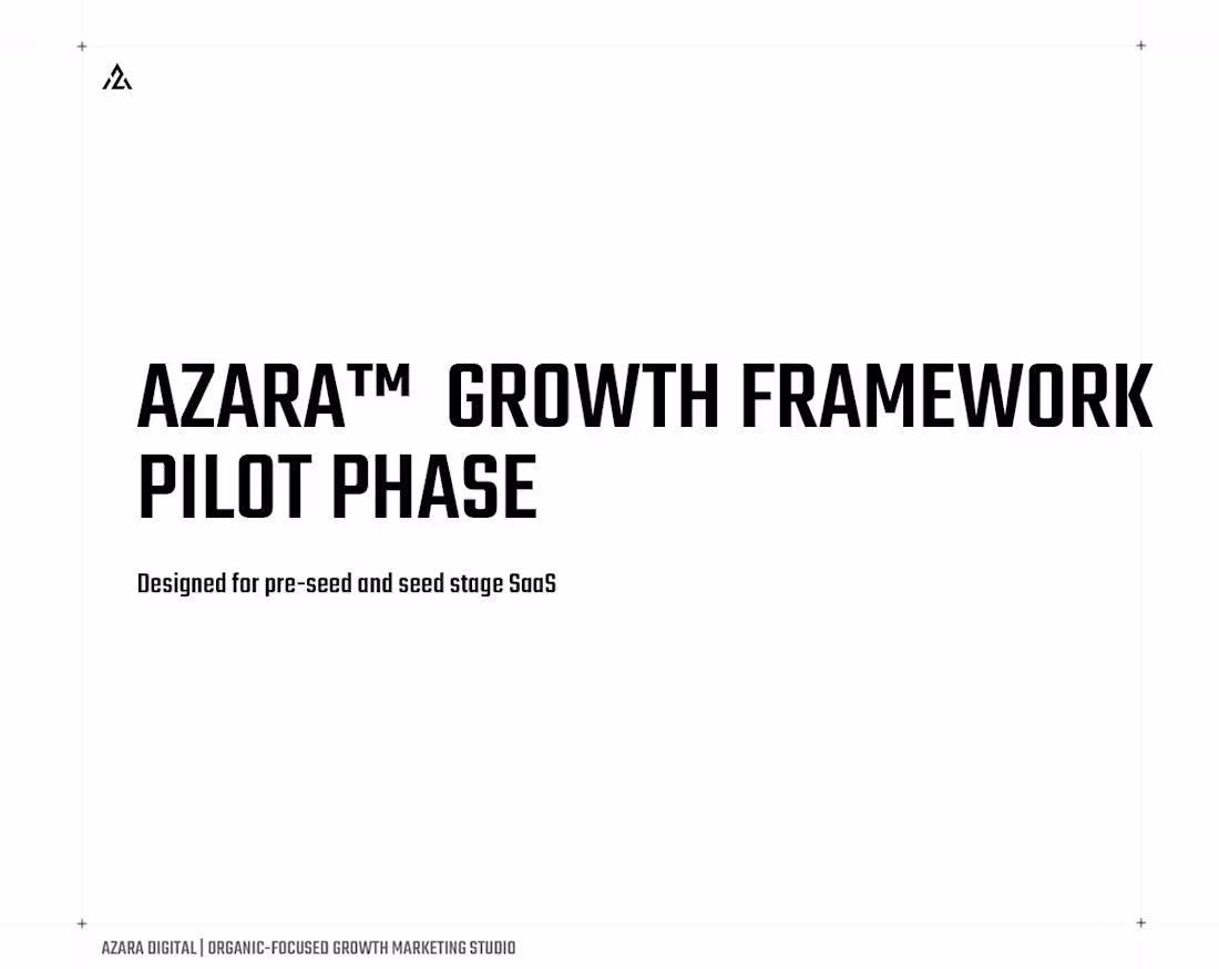 Cover image for Azara™  Growth Framework Pilot Phase