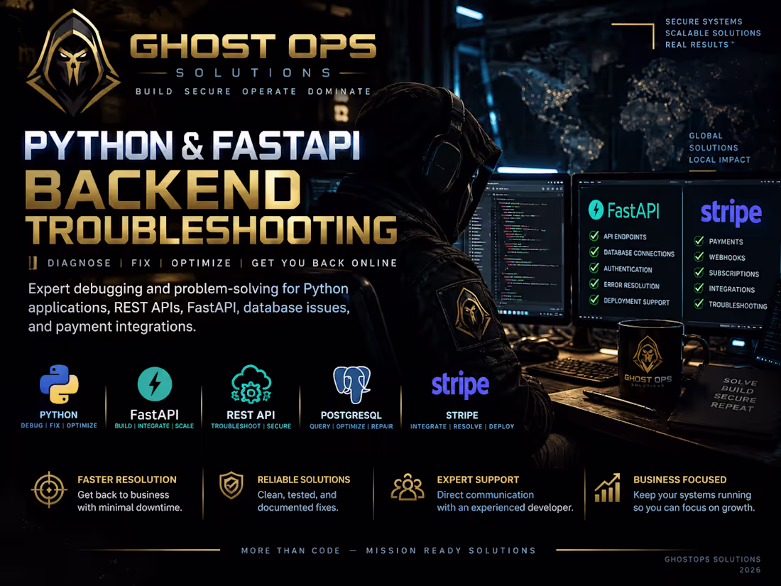 Cover image for Python & FastAPI Backend Troubleshooting