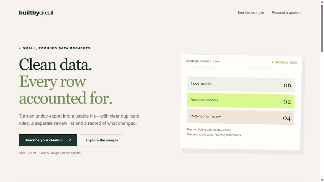 Cover image for HTML/CSS service landing page — original demo