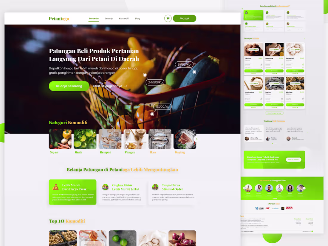 Cover image for Landing Page Petaniaga - Agriculture Marketplace