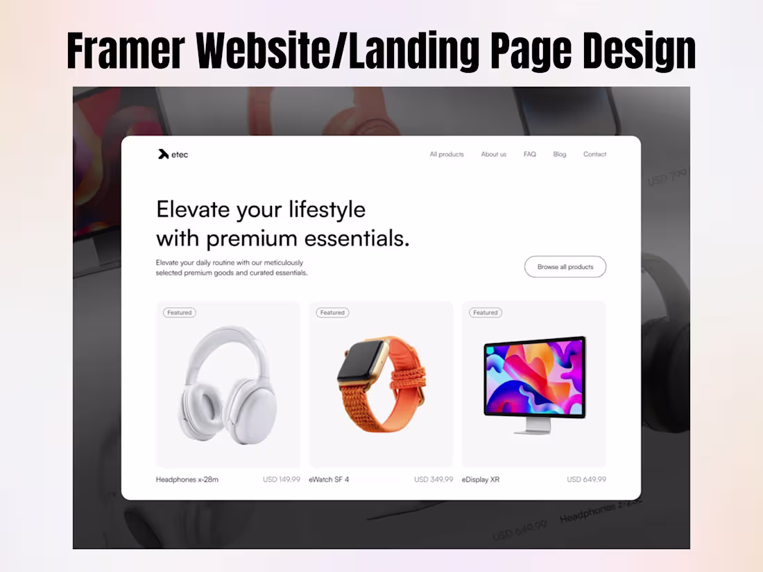 Cover image for High-converting Framer website/landing page for your business