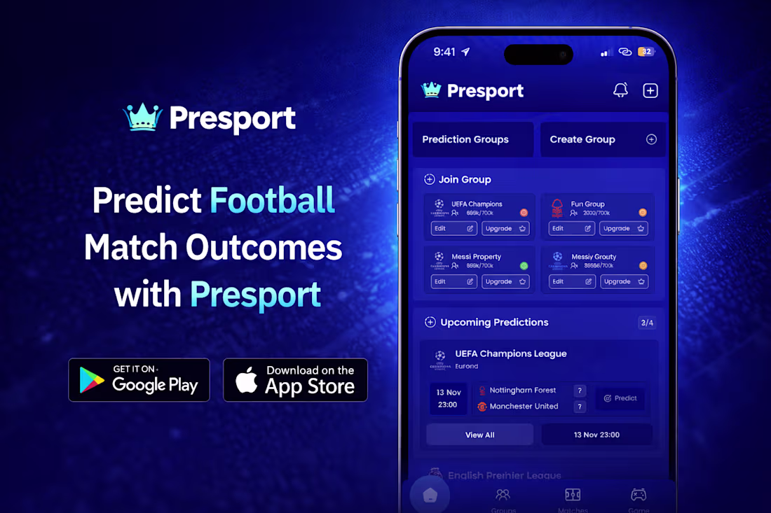 Cover image for PreSport Football Prediction & Rewards