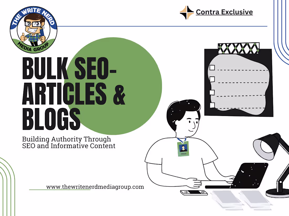 Cover image for Bulk SEO-friendly Articles & Blogs 