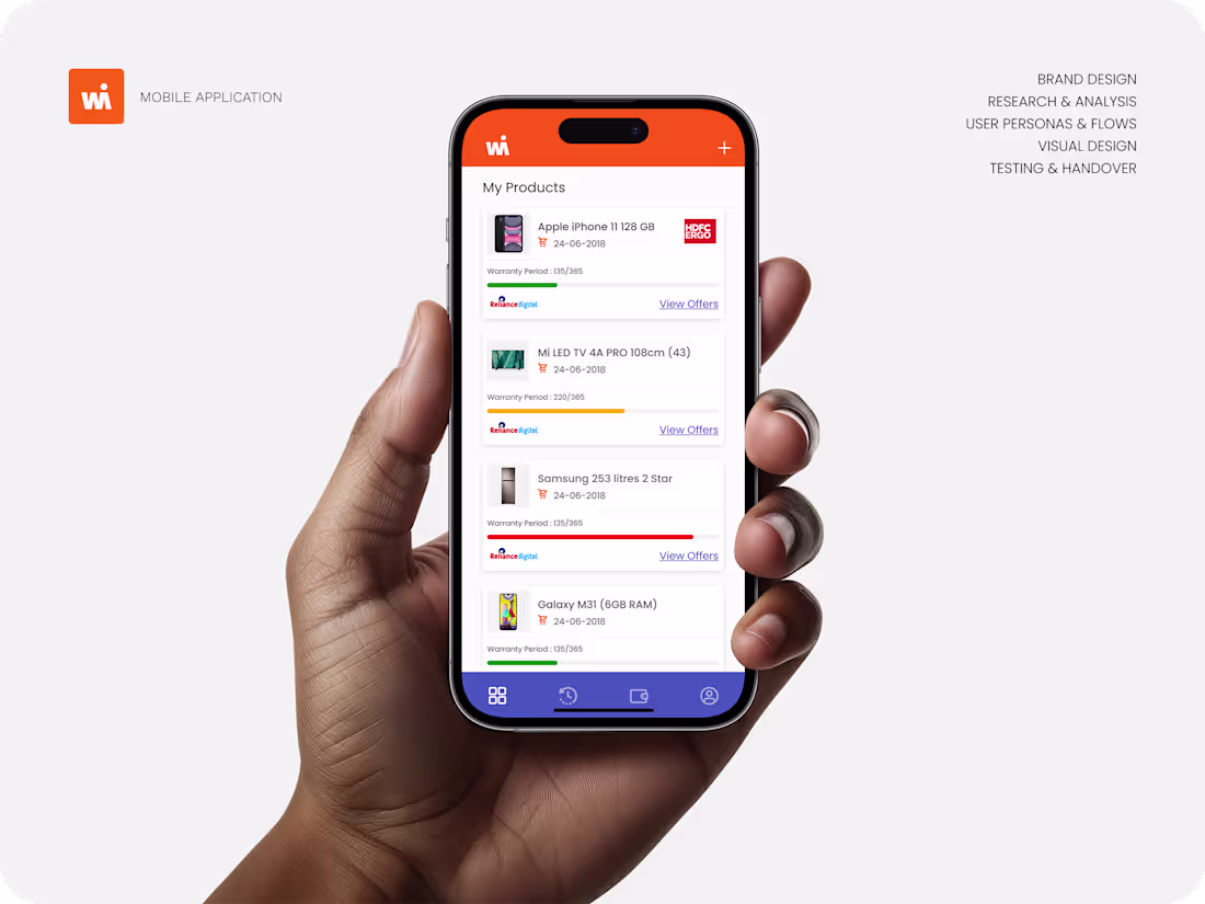 Cover image for WarrantyMe - Mobile Application UI/UX