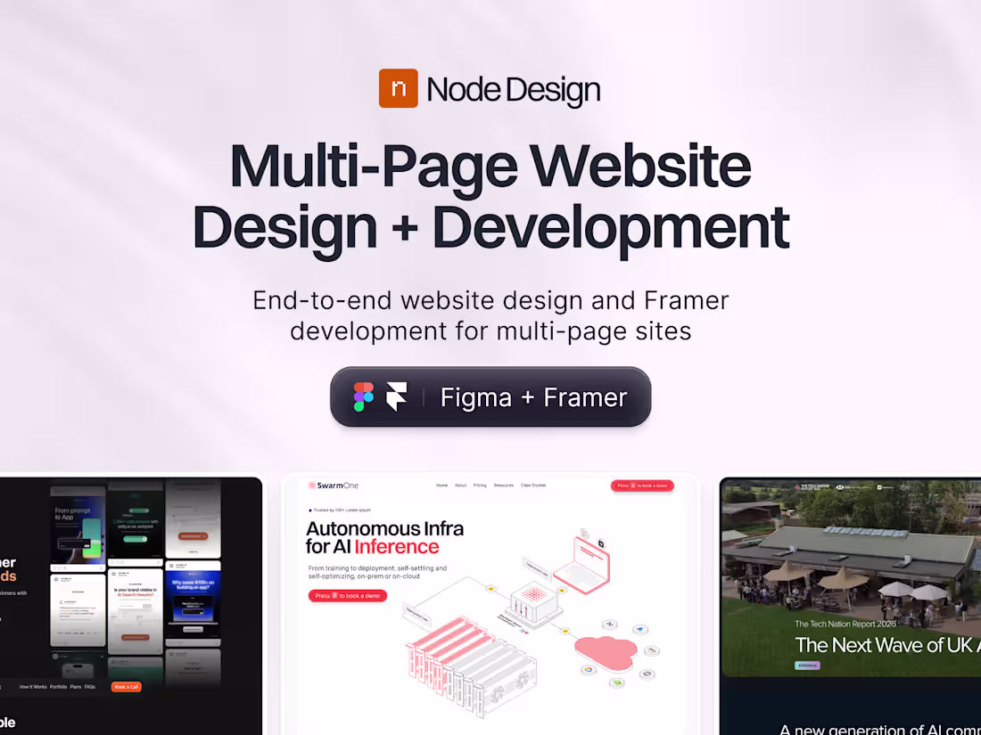 Cover image for Multi-Page Website Design + Framer Development.