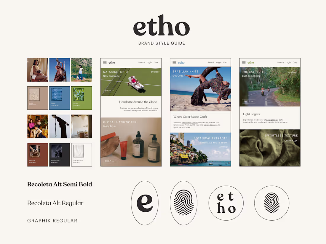Cover image for Complete brand design created by me, including visual identi...