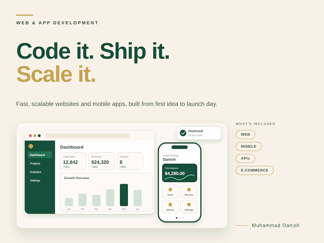 Cover image for Custom Website & Mobile App Development