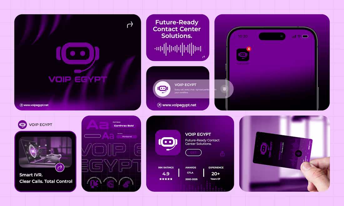 Cover image for VOIP EGYPT — Brand Identity Design Click Here For Full Proje...