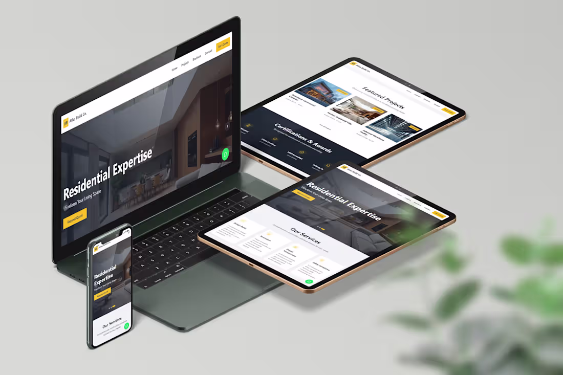 Cover image for Construction & Real Estate Contracting Website – Designed wi...
